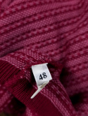 Piękny sweterek Różowy na zamek, 100% wełna, made in Italy