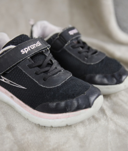 Wygodne Sneakersy na rzepy i sznurowane, Czarne, Sprandi, rozm.32